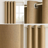 Cortina Semiblackout Bronce 270x200cm Doble Faz Fondo Entero