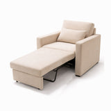 Poltrona Beige 76x90cm de Un Puesto Reclinable con Apoya Brazos