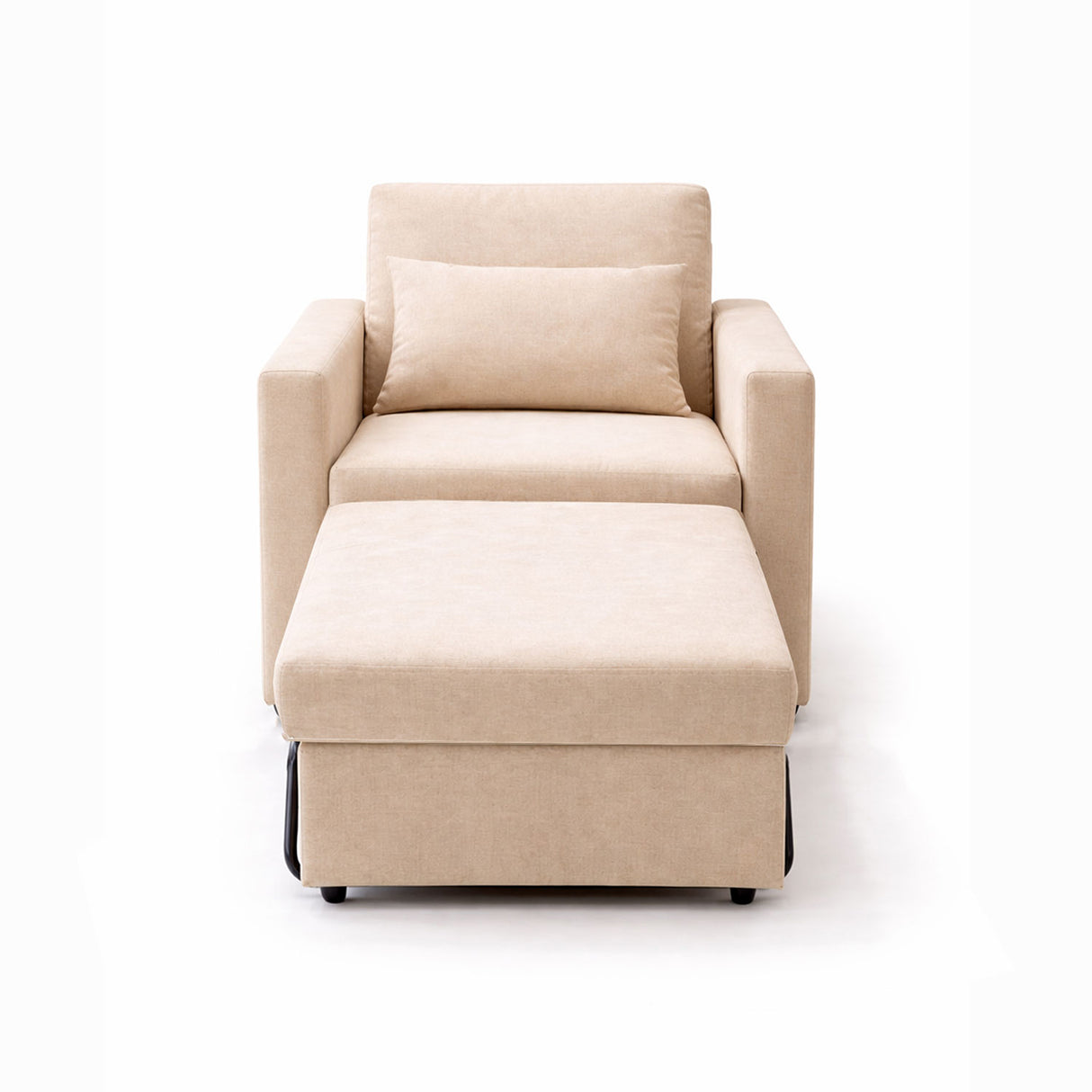 Poltrona Beige 76x90cm de Un Puesto Reclinable con Apoya Brazos