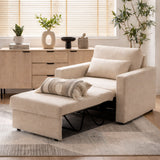 Poltrona Beige 76x90cm de Un Puesto Reclinable con Apoya Brazos