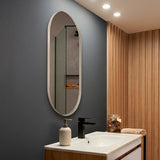 Espejo de Pared Rainbow Taupe 50x100cm Ovalado con Marco En PVC