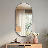 Espejo de Pared Rainbow Plomo 50x100cm Ovalado con Marco En PVC