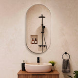 Espejo de Pared Rainbow Amber 50x100cm Ovalado con Marco En PVC