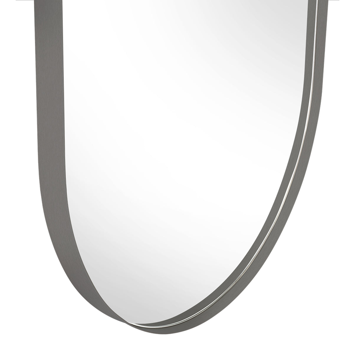Espejo de Pared Rainbow Gris Grafito 50x100cm Ovalado con Marco En PVC