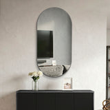 Espejo de Pared Rainbow Gris Grafito 50x100cm Ovalado con Marco En PVC