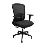 Silla de oficina Beijin Negro 64x112cm Giratoria con Apoya Brazos Espaladar Reclinable y Soporte Lumbar