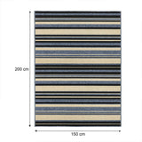 Alfombra Newark Azul 150x200cm Rectangular Suave para Sala De Estar de Lineas