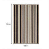 Alfombra Newark Café y Multicolor 150x100cm Rectangular Suave para Dormitorio de Lineas