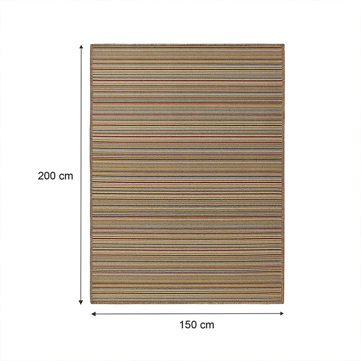 Alfombra Newark Multicolor 150x200cm Rectangular Suave para Sala De Estar de Lineas