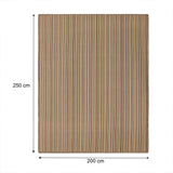 Alfombra Newark Multicolor 250x200cm Rectangular Suave para Sala De Estar de Lineas