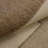 Alfombra Dover Café Oscuro y Cafe Claro 150x100cm Rectangular Suave para Sala De Estar de Cuadros Y Rectangulos