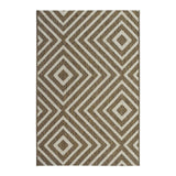 Alfombra Dover Café Oscuro y Cafe Claro 150x100cm Rectangular Suave para Sala De Estar de Rombos