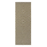 Alfombra Dover Café Oscuro y Cafe Claro 180x66cm Rectangular Suave para Cocina de Rombos