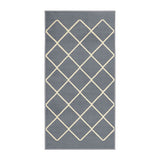 Alfombra Maryland Azul Grisaceo 100x50cm Rectangular Suave para Dormitorio de Rombos