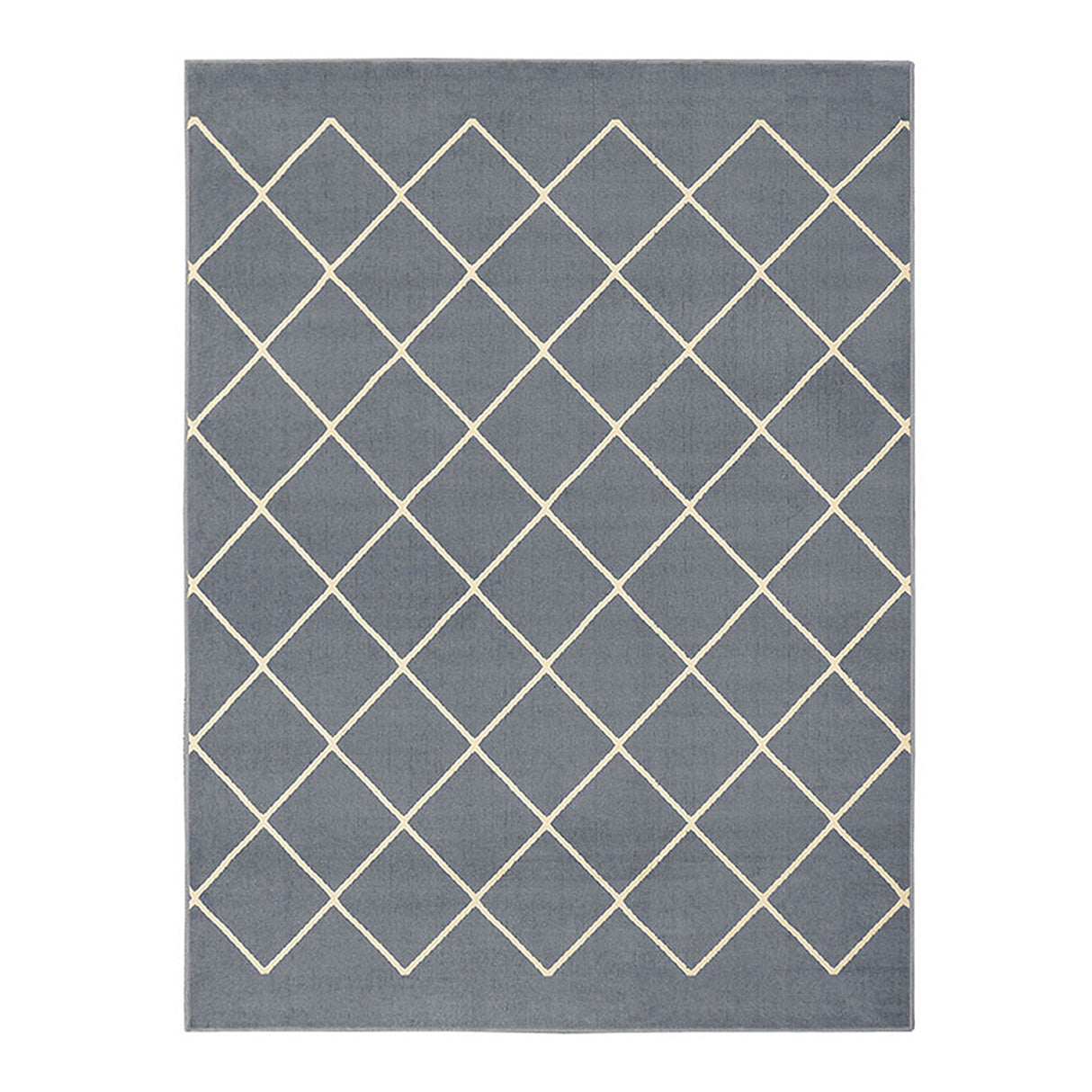 Alfombra Maryland Azul Grisaceo 200x150cm Rectangular Suave para Sala De Estar de Rombos