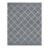 Alfombra Maryland Azul Grisaceo 250x200cm Rectangular Suave para Sala De Estar de Rombos