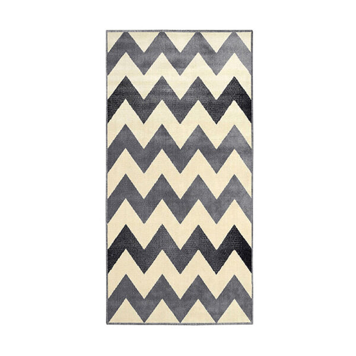 Alfombra Maryland Beige y Gris 100x50cm Rectangular Suave para Dormitorio de Zig Zag