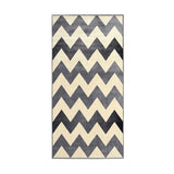 Alfombra Maryland Beige y Gris 100x50cm Rectangular Suave para Dormitorio de Zig Zag