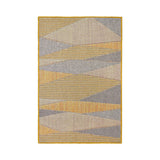 Alfombra Colors Café y Amarillo 150x100cm Rectangular Suave para Sala De Estar de Figuras Abstractas