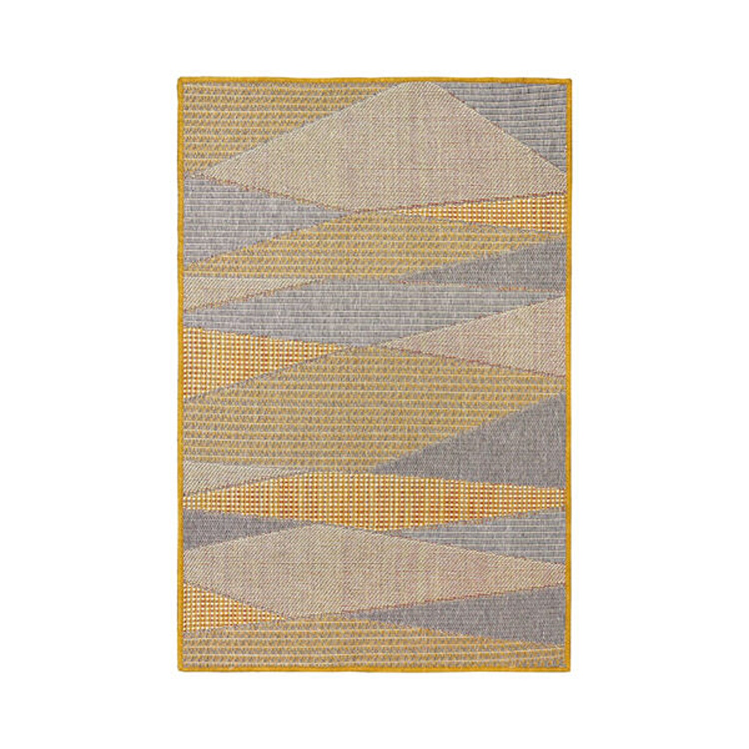 Alfombra Colors Café y Amarillo 150x100cm Rectangular Suave para Sala De Estar de Figuras Abstractas