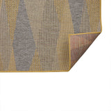 Alfombra Colors Café y Amarillo 150x100cm Rectangular Suave para Sala De Estar de Figuras Abstractas