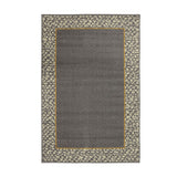 Alfombra Oregon Gris Oscuro y Amarillo 150x100cm Rectangular Suave para Dormitorio de Rectangulos