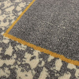 Alfombra Oregon Gris Oscuro y Amarillo 150x100cm Rectangular Suave para Dormitorio de Rectangulos