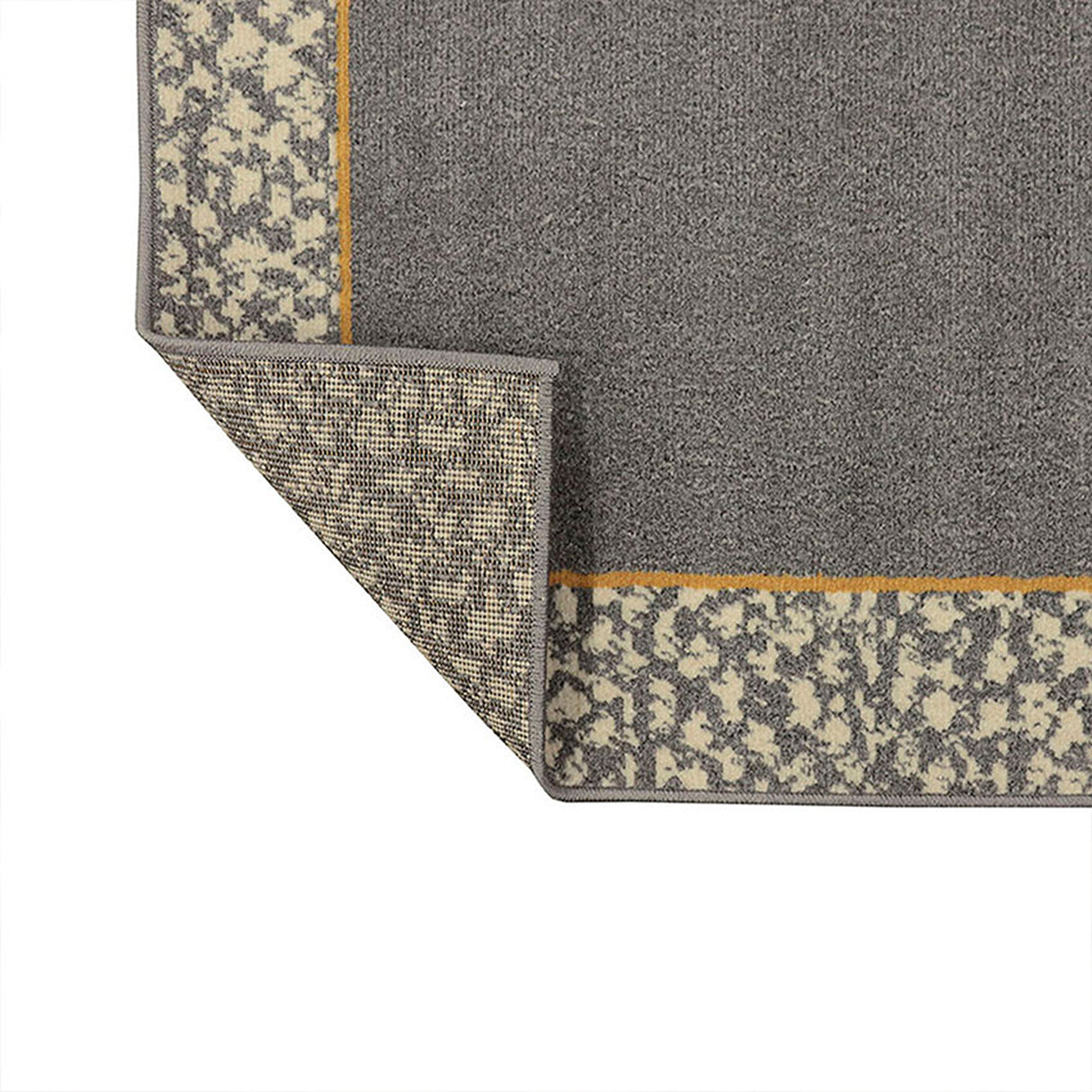 Alfombra Oregon Gris Oscuro y Amarillo 200x150cm Rectangular Suave para Dormitorio de Rectangulos
