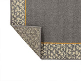 Alfombra Oregon Gris Oscuro y Amarillo 200x150cm Rectangular Suave para Dormitorio de Rectangulos