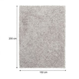 Alfombra Hawaii Gris 200x150cm Rectangular Suave para Sala De Estar Fondo Entero