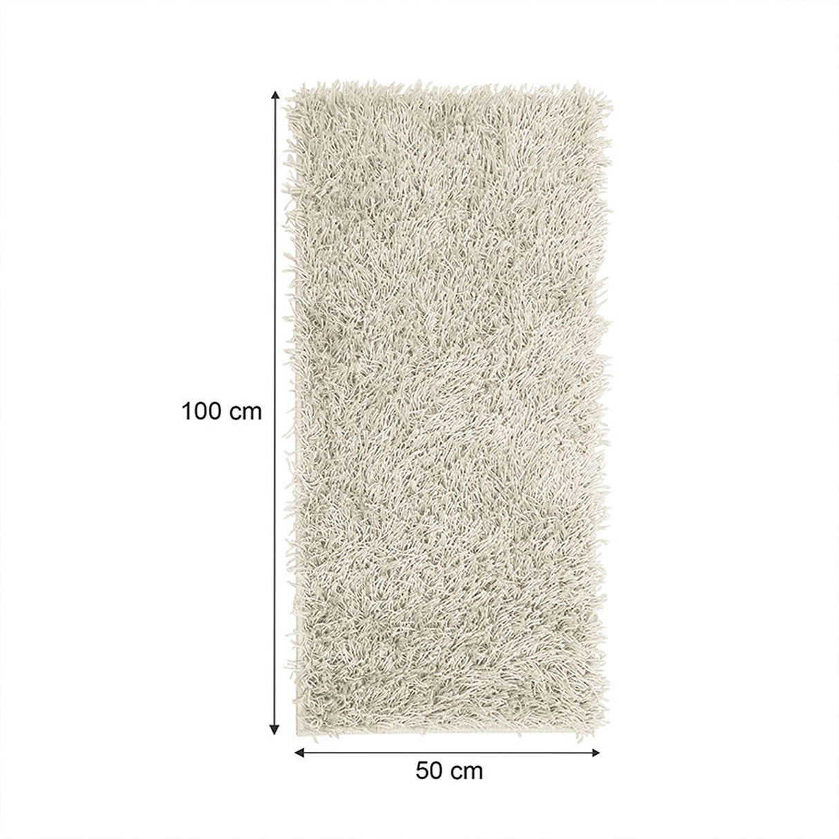 Alfombra Hawaii Blanco Crema 100x50cm Rectangular Suave para Sala De Estar Fondo Entero