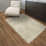 Alfombra Hawaii Blanco Crema 150x100cm Rectangular Suave para Sala De Estar Fondo Entero