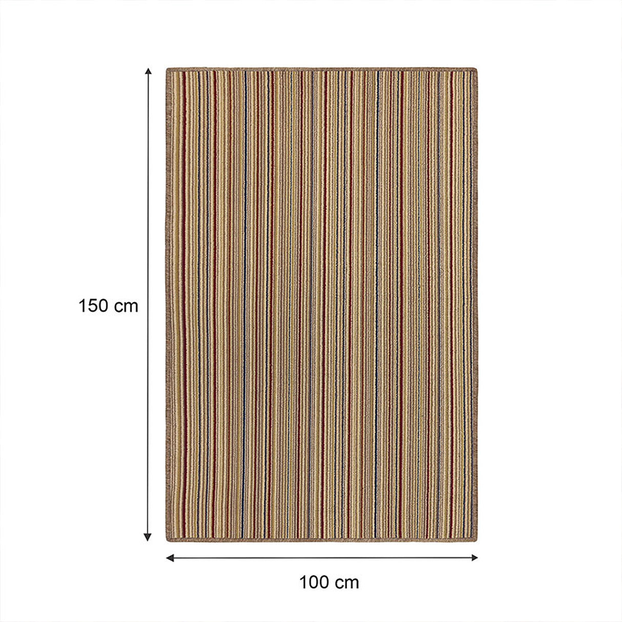 Alfombra Newark Multicolor 150x100cm Rectangular Suave para Sala De Estar de Lineas