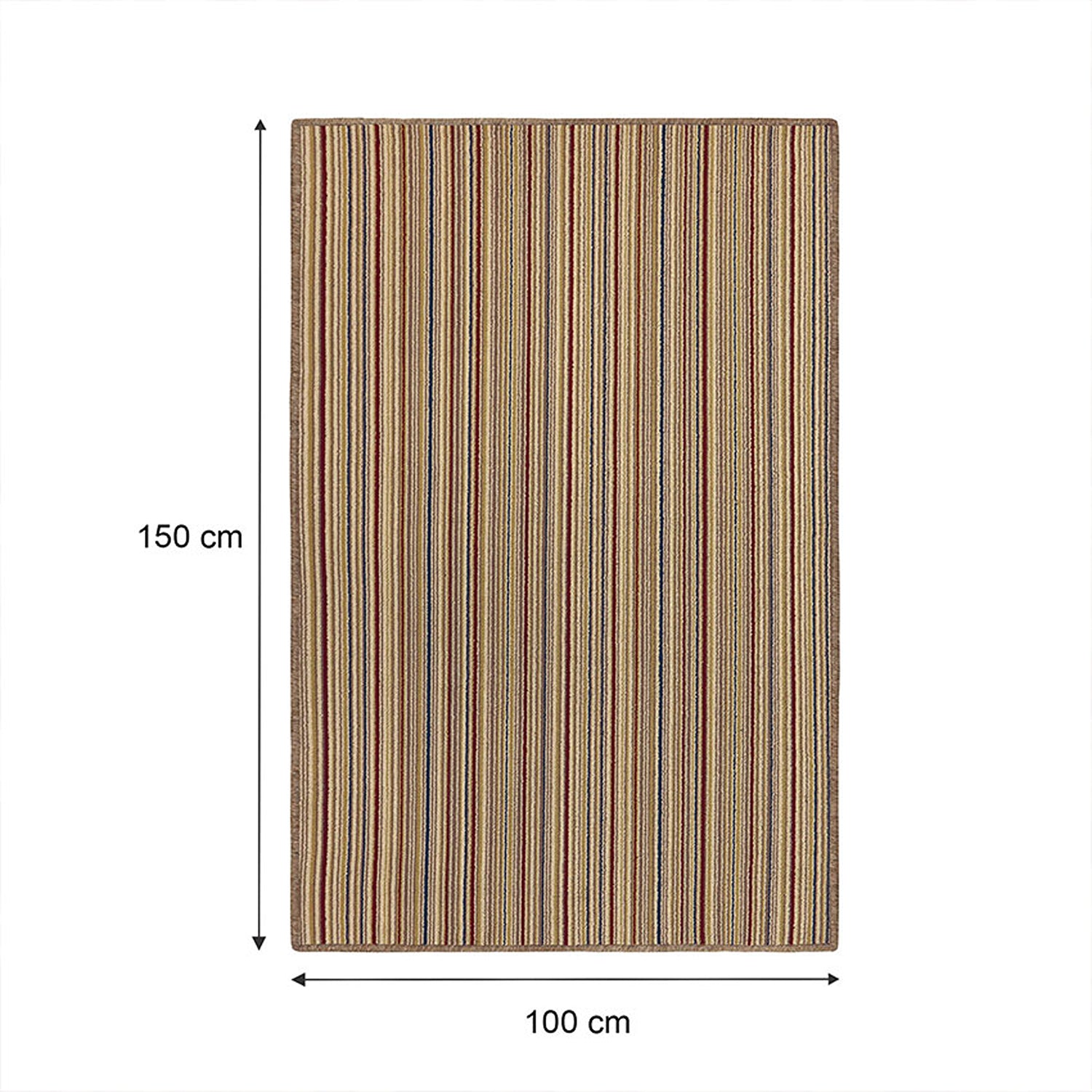 Alfombra Newark Multicolor 150x100cm Rectangular Suave para Sala De Estar de Lineas