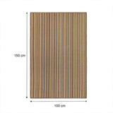 Alfombra Newark Multicolor 150x100cm Rectangular Suave para Sala De Estar de Lineas