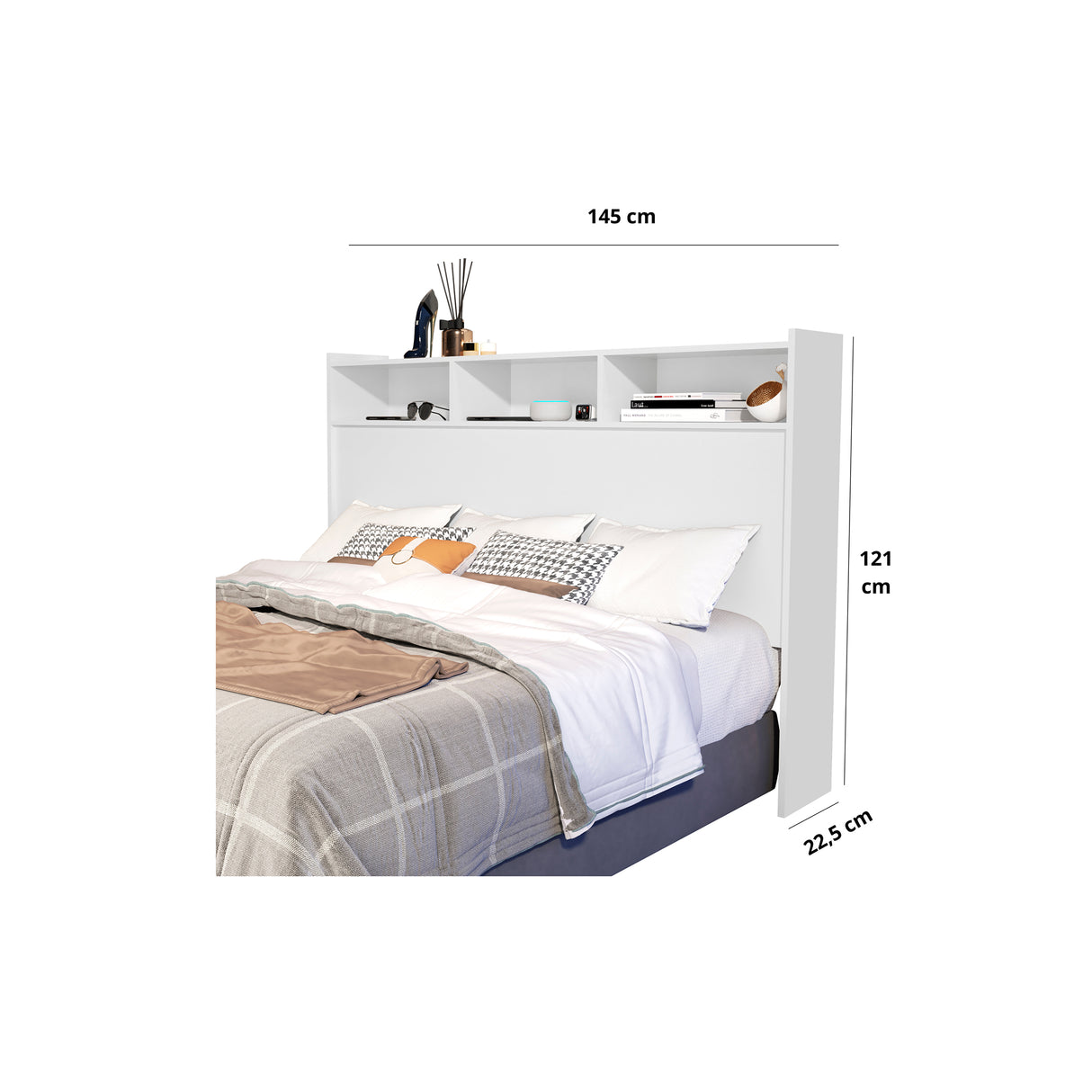 Cabecera Texas Blanco 145x121cm Para Cama Doble