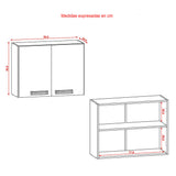 Cocina Modular Canna Café y Blanco 120X144.5cm sin Mesón y sin Pozuelo