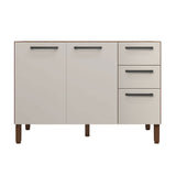 Cocina Modular Canna Café y Blanco 120X144.5cm sin Mesón y sin Pozuelo
