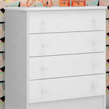 Cómoda Serena Blanco 64x79cm de Cuatro Hileras con Cuatro Cajones