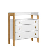 Cómoda Fantasia Blanco 88.2x93cm de Tres Hileras con Tres Cajones