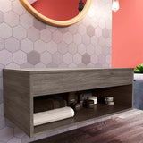 Mueble para Lavamanos Nepal Humo 80x30.3cm Individual Flotante sin Lavamanos