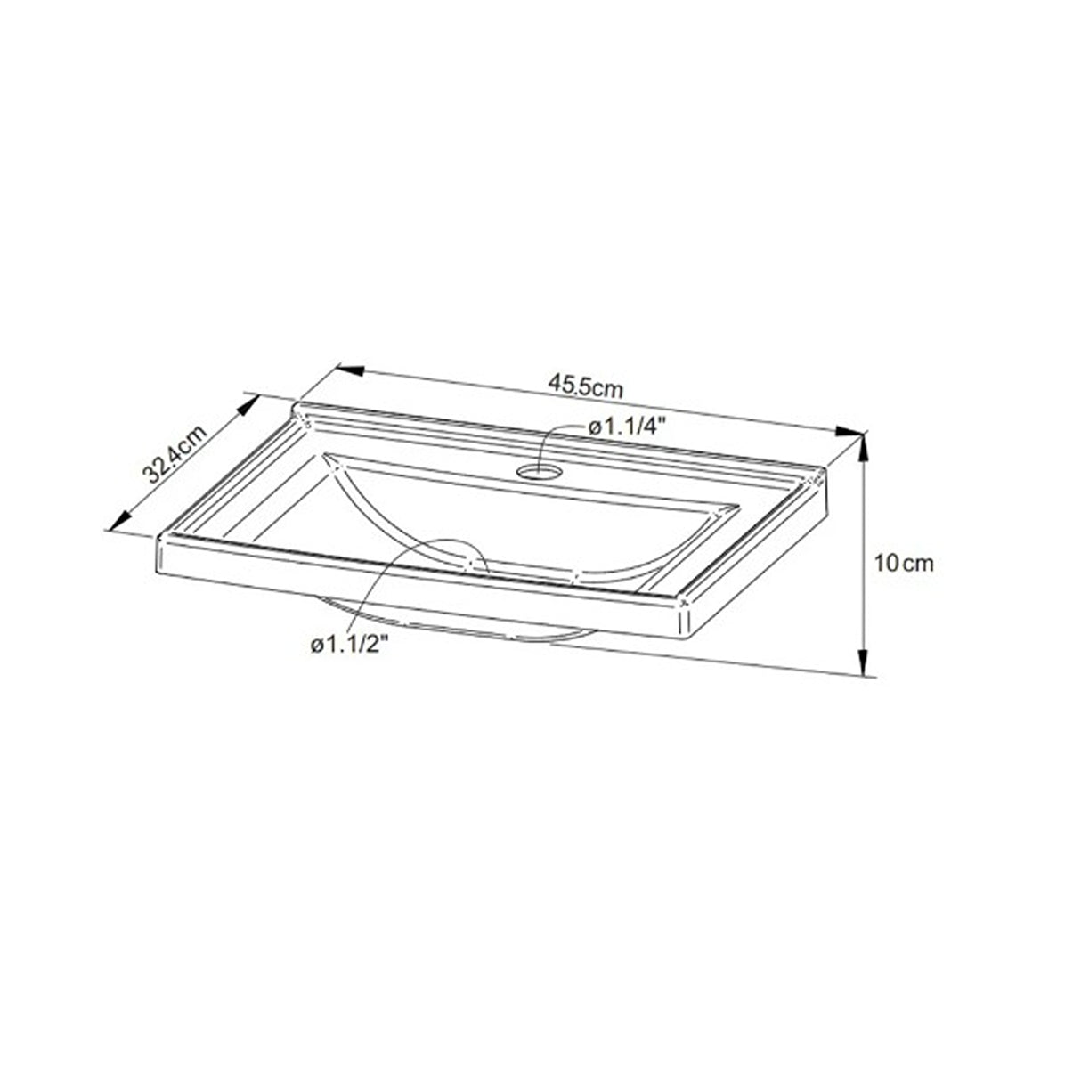 Mueble para Lavamanos Linz Blanco 44.3x45cm Individual Flotante con Lavamanos Integrado