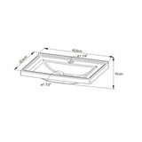 Mueble para Lavamanos Linz Blanco 44.3x45cm Individual Flotante con Lavamanos Integrado
