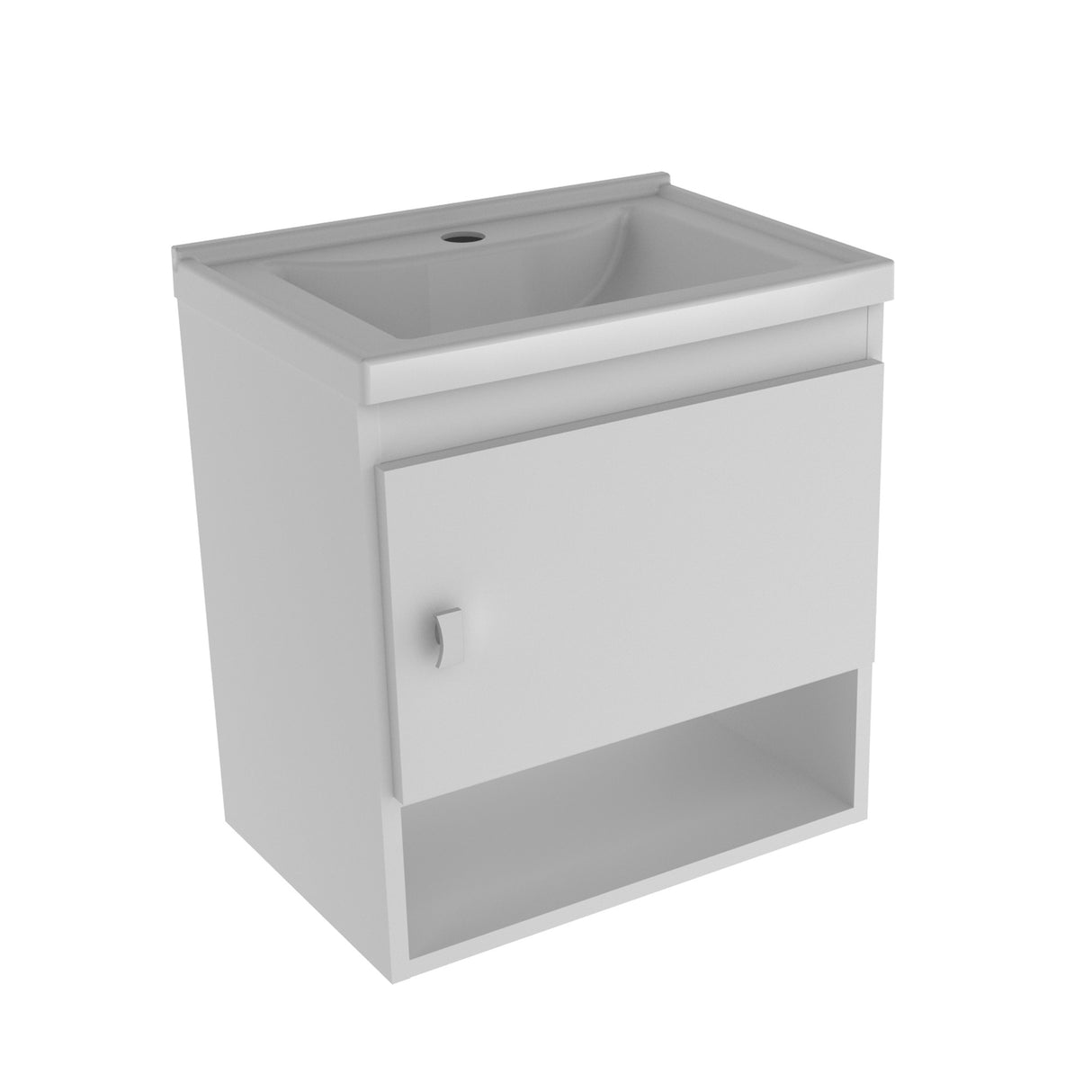 Mueble para Lavamanos Linz Blanco 44.3x45cm Individual Flotante con Lavamanos Integrado
