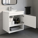 Mueble para Lavamanos Linz Blanco 44.3x45cm Individual Flotante con Lavamanos Integrado