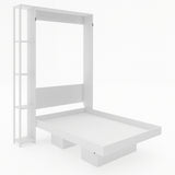 Combo Base Cama y Colchón Japón Blanco 90.5x35.5cm y con Almacenamiento