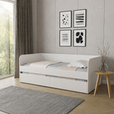 Cama Transformable Atlanta Blanco 193x68cm para Colchon Sencillo 90 X 190 Cm