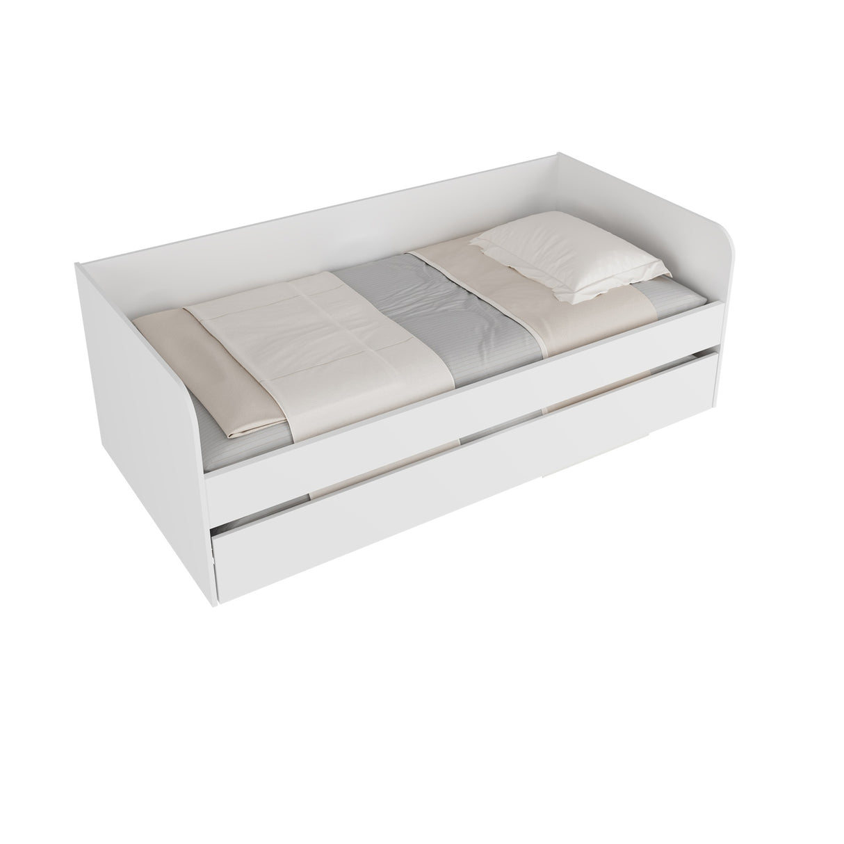 Cama Transformable Atlanta Blanco 193x68cm para Colchon Sencillo 90 X 190 Cm