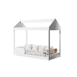 Cama Montessoriana Blanco 90x133cm para Colchon Sencillo 90 X 190 Cm