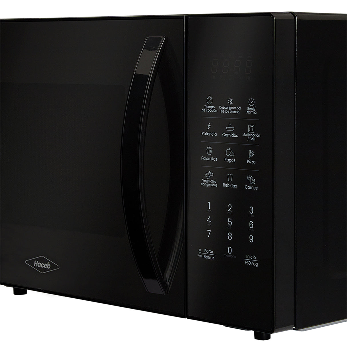 Horno Microondas Haceb Negro 48.5x29.3cm de 25 Litros con 12 Funciones